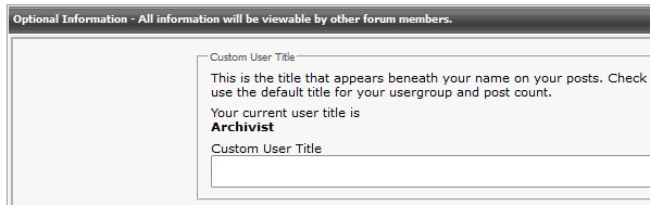 Custom User Title